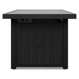 Beachcroft Black/Light Gray Outdoor Fire Pit Table by Ashley at Eve Furniture