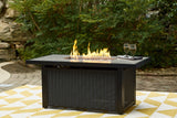Beachcroft Black/Light Gray Outdoor Fire Pit Table by Ashley at Eve Furniture