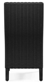 Beachcroft Black/Light Gray Outdoor Side Chair with Cushion by Ashley at Eve Furniture