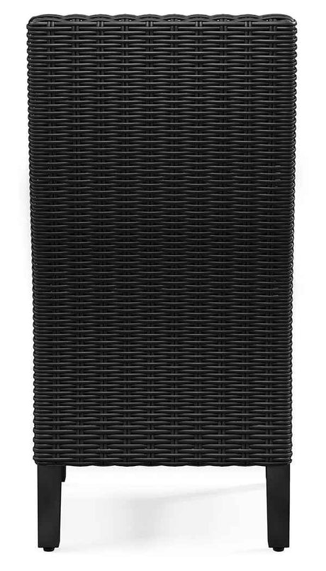Beachcroft Black/Light Gray Outdoor Side Chair with Cushion by Ashley at Eve Furniture