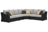 Beachcroft Black 4-Piece Outdoor Sectional by Ashley at Eve Furniture