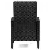 Beachcroft Black/Light Gray Outdoor Arm Chair with Cushion by Ashley at Eve Furniture