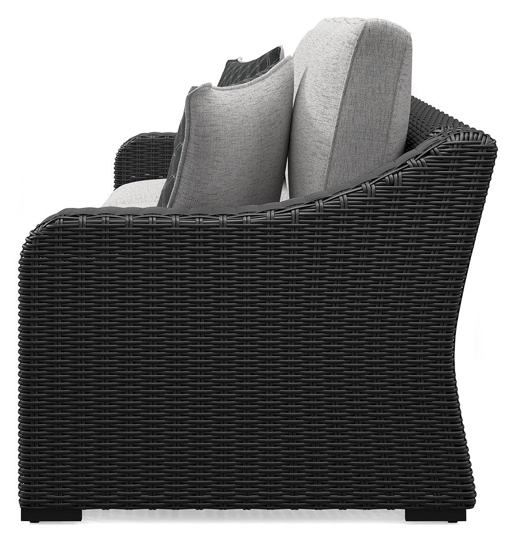 Beachcroft Black/Light Gray Outdoor Sofa by Ashley at Eve Furniture