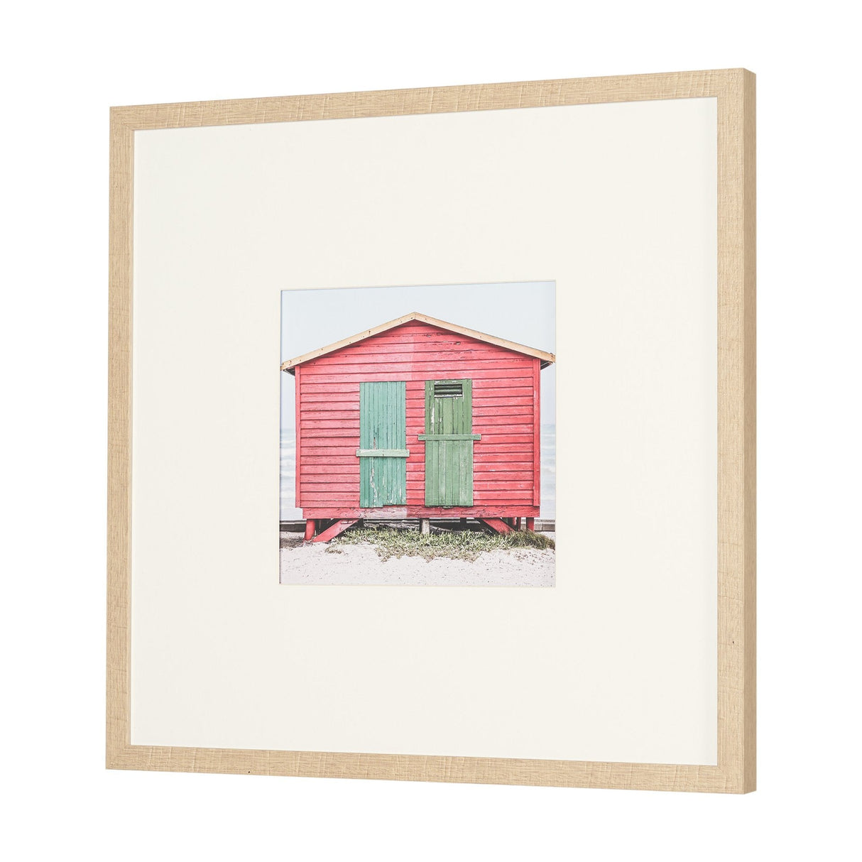 Beachfront Cabin by Shot By Clint Framed Photo Print Matted Under Glass by Mercana at Eve Furniture