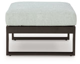 Beachloft Black/Gray Outdoor Ottoman with Cushion