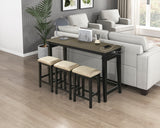Beacon Walnut/Black 4-Piece Counter Height Set by Homelegance at Eve Furniture