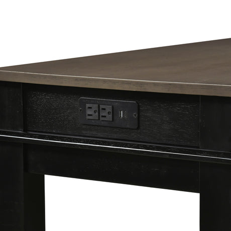 Beacon Walnut/Black 4-Piece Counter Height Set by Homelegance at Eve Furniture