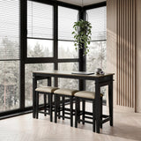 Beacon Walnut/Black 4-Piece Counter Height Set by Homelegance at Eve Furniture