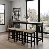 Beacon Walnut/Black 4-Piece Counter Height Set by Homelegance at Eve Furniture