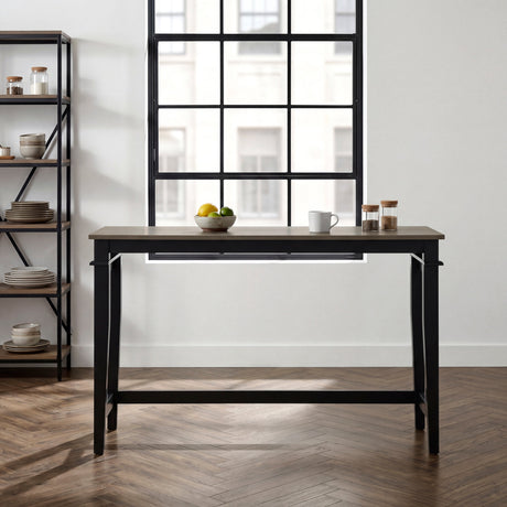 Beacon Walnut/Black 4-Piece Counter Height Set by Homelegance at Eve Furniture