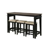 Beacon Walnut/Black 4-Piece Counter Height Set by Homelegance at Eve Furniture