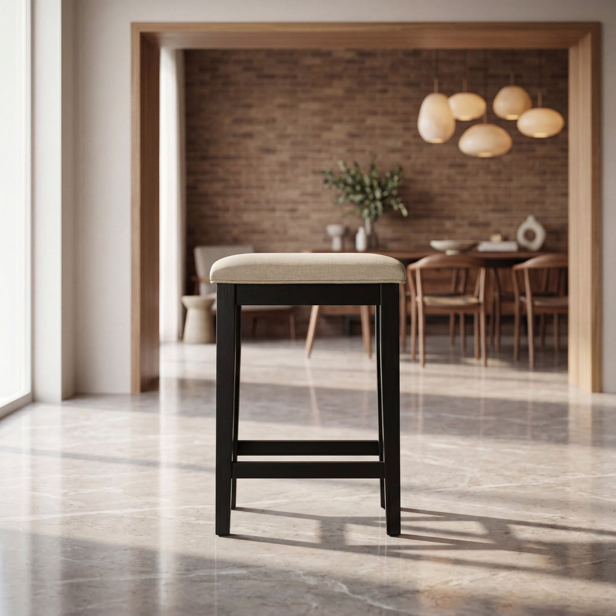 Beacon Walnut/Black 4-Piece Counter Height Set by Homelegance at Eve Furniture