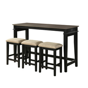 Beacon Walnut/Black 4-Piece Counter Height Set by Homelegance at Eve Furniture