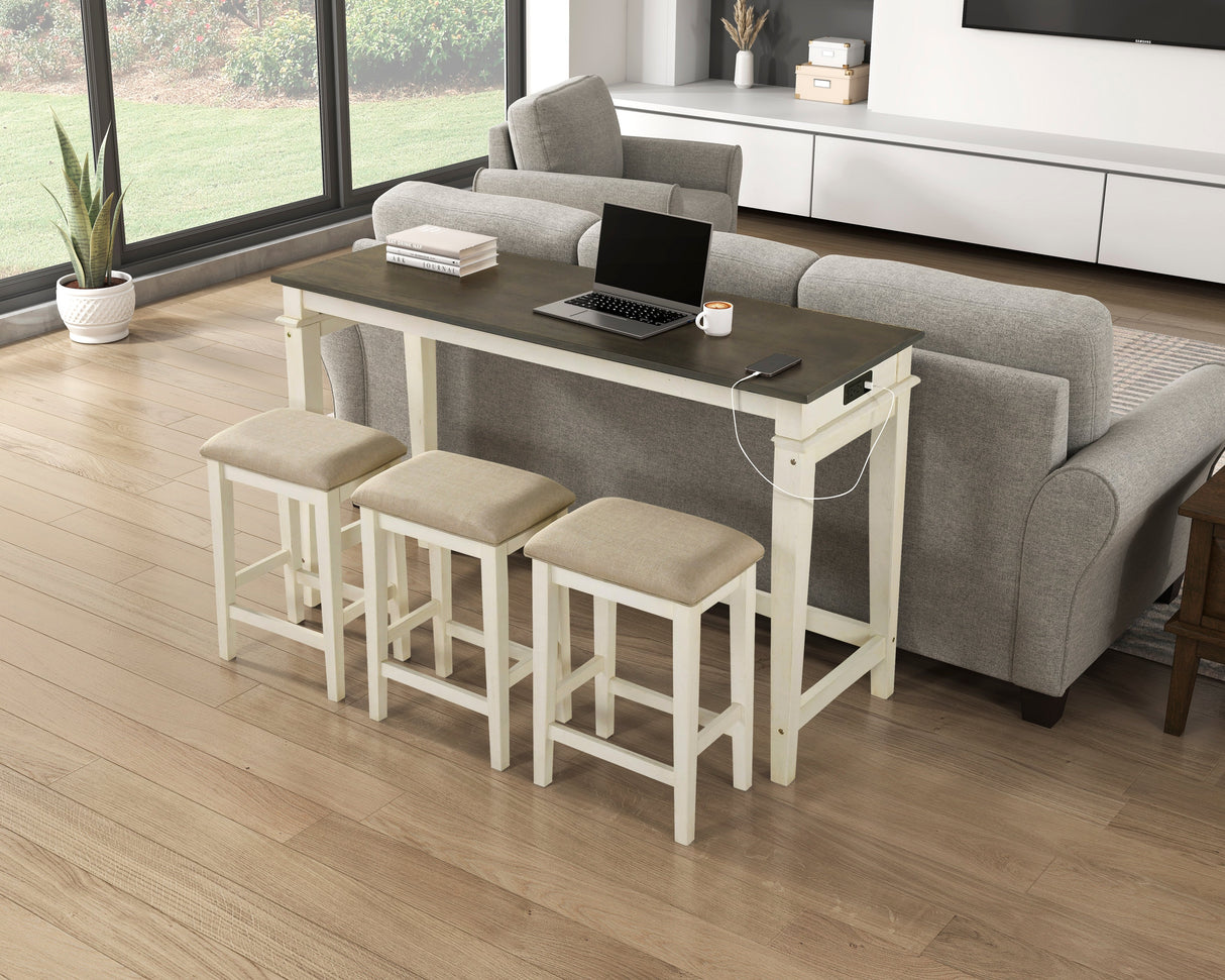 Beacon Walnut/Buttermilk 4-Piece Counter Height Set by Homelegance at Eve Furniture