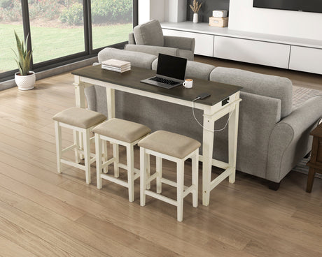 Beacon Walnut/Buttermilk 4-Piece Counter Height Set by Homelegance at Eve Furniture