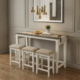 Beacon Walnut/Buttermilk 4-Piece Counter Height Set by Homelegance at Eve Furniture