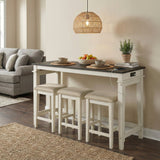 Beacon Walnut/Buttermilk 4-Piece Counter Height Set by Homelegance at Eve Furniture