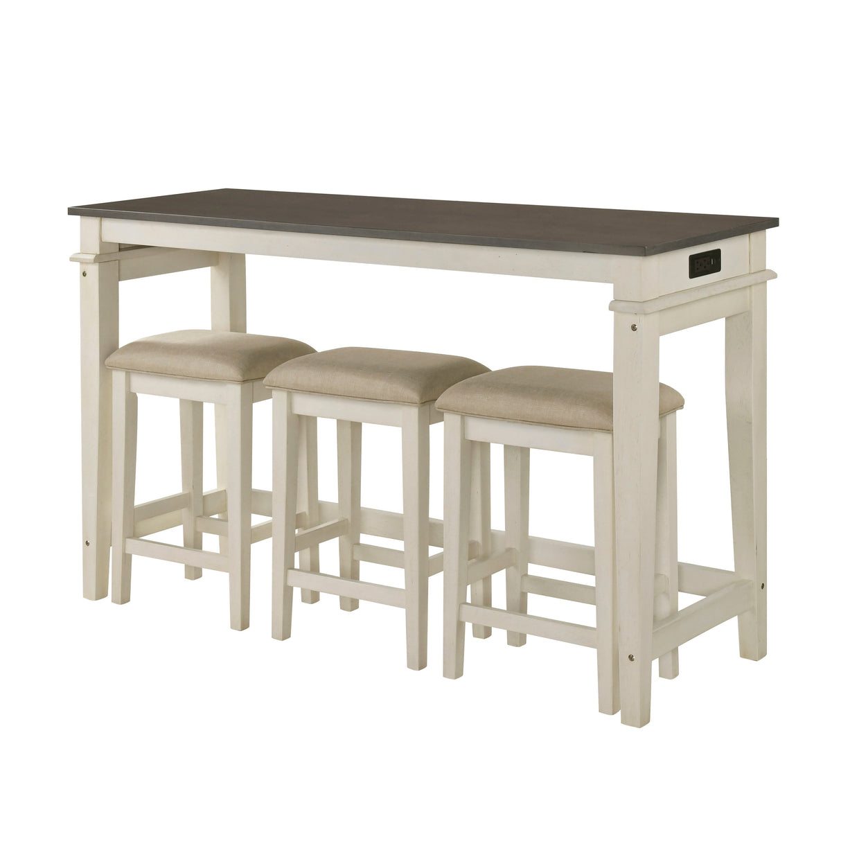 Beacon Walnut/Buttermilk 4-Piece Counter Height Set by Homelegance at Eve Furniture