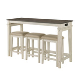 Beacon Walnut/Buttermilk 4-Piece Counter Height Set by Homelegance at Eve Furniture