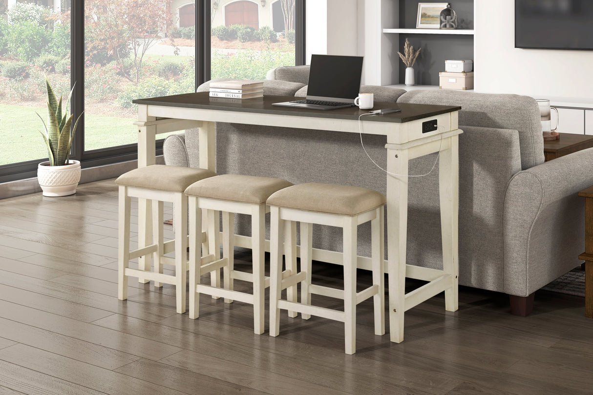 Beacon Walnut/Buttermilk 4-Piece Counter Height Set by Homelegance at Eve Furniture