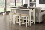 Beacon Walnut/Buttermilk 4-Piece Counter Height Set by Homelegance at Eve Furniture