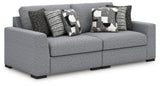 Bealton Salt and Pepper 2-Piece Sectional Loveseat