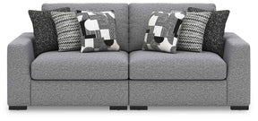 Bealton Salt and Pepper 2-Piece Sectional Loveseat by Ashley at Eve Furniture