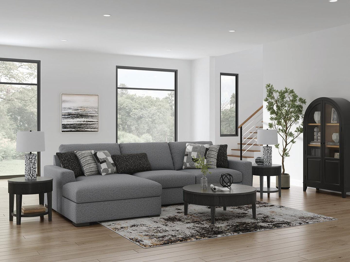 Bealton Salt and Pepper 3-Piece Sectional with LAF Chaise