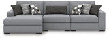 Bealton Salt and Pepper 3-Piece Sectional with LAF Chaise