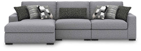 Bealton Salt and Pepper 3-Piece Sectional with LAF Chaise by Ashley at Eve Furniture
