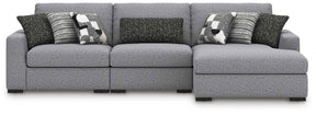 Bealton Salt and Pepper 3-Piece Sectional with RAF Chaise by Ashley at Eve Furniture