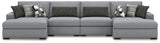 Bealton Salt and Pepper 4-Piece Sectional with Double Chaise