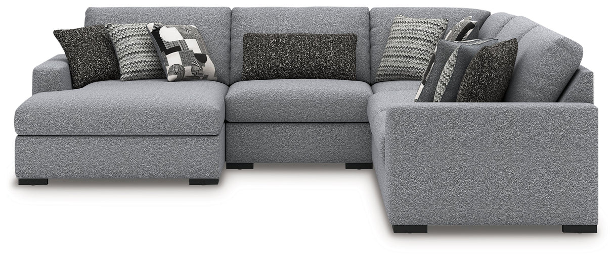 Bealton Salt and Pepper 5-Piece Sectional with LAF Chaise