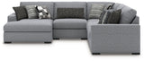 Bealton Salt and Pepper 5-Piece Sectional with LAF Chaise
