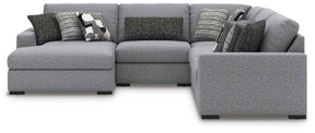 Bealton Salt and Pepper 5-Piece Sectional with LAF Chaise by Ashley at Eve Furniture