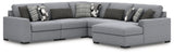 Bealton Salt and Pepper 5-Piece Sectional with RAF Chaise