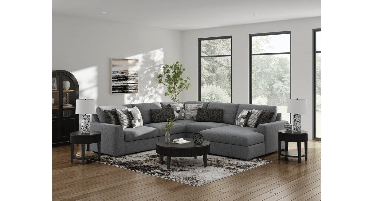 Bealton Salt and Pepper 5-Piece Sectional with RAF Chaise