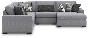 Bealton Salt and Pepper 5-Piece Sectional with RAF Chaise by Ashley at Eve Furniture