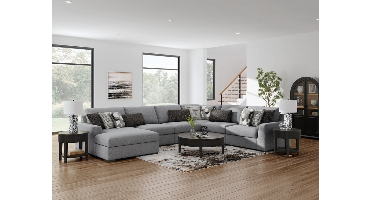 Bealton Salt and Pepper 6-Piece Sectional with LAF Chaise