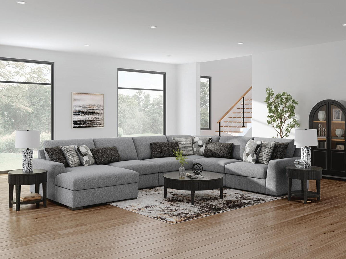 Bealton Salt and Pepper 6-Piece Sectional with LAF Chaise