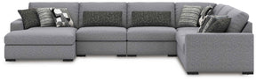Bealton Salt and Pepper 6-Piece Sectional with LAF Chaise by Ashley at Eve Furniture