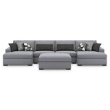 Bealton Salt and Pepper Oversized Accent Ottoman by Ashley at Eve Furniture