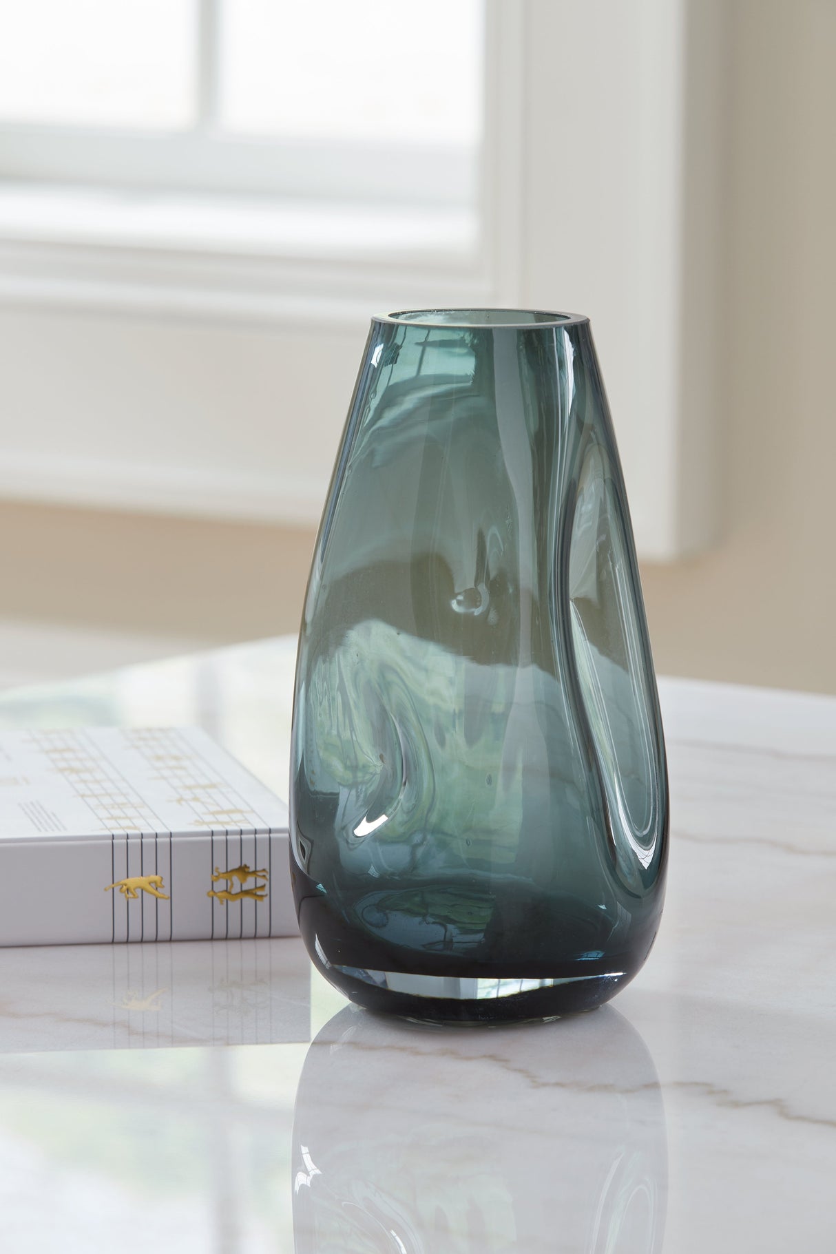 Beamund Teal Blue Vase