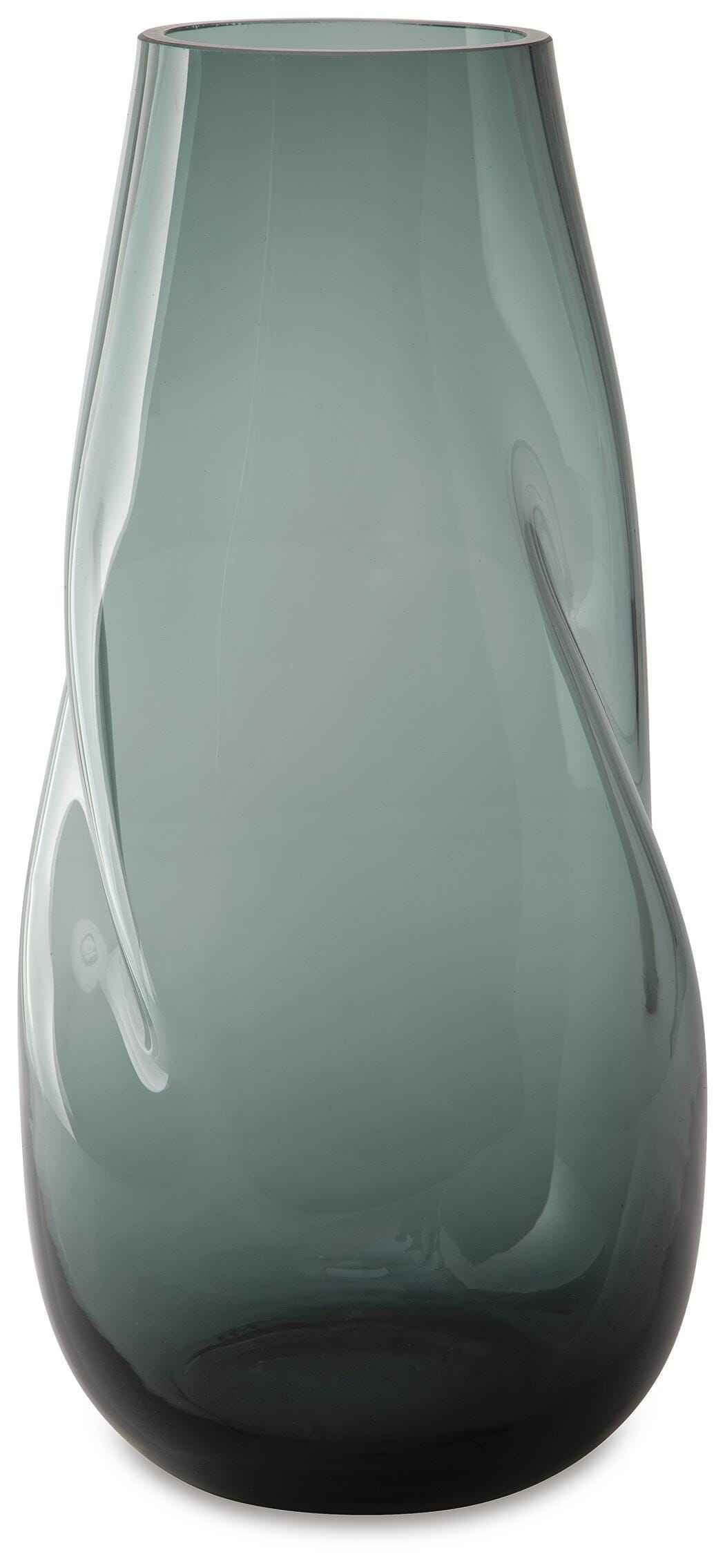 Beamund Teal Blue Vase by Ashley at Eve Furniture
