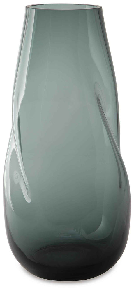 Beamund Teal Blue Vase by Ashley at Eve Furniture