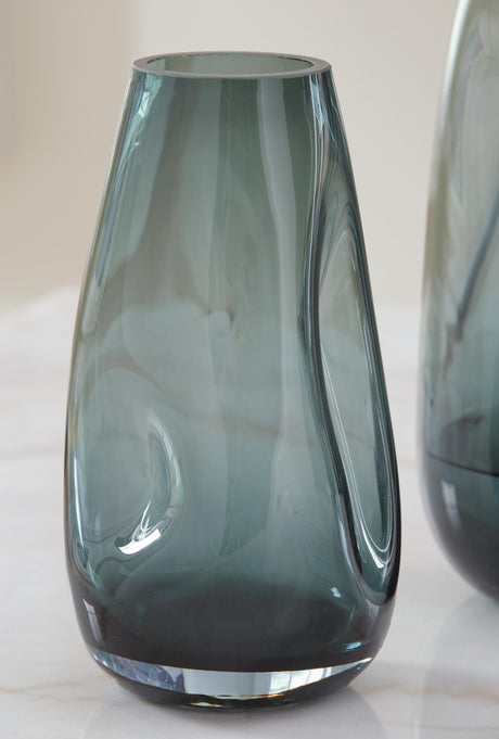 Beamund Teal Blue Vase by Ashley at Eve Furniture