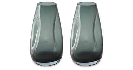 Beamund Teal Blue Vase by Ashley at Eve Furniture