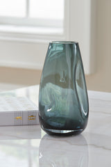 Beamund Teal Blue Vase by Ashley at Eve Furniture