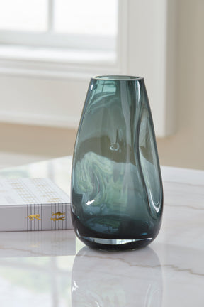 Beamund Teal Blue Vase by ASHLEY FURNITURE at Eve Furniture