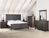 Bear Creek Brown  4-Piece Queen Set (Q Bed/NS/Dresser/Mir)